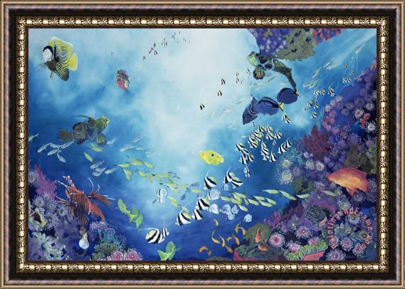 Odile Kidd Underwater World III Framed Painting