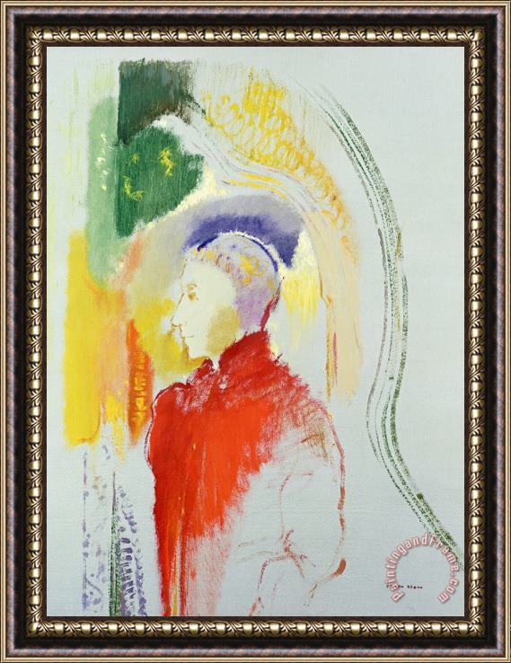 Odilon Redon A Figure Framed Painting