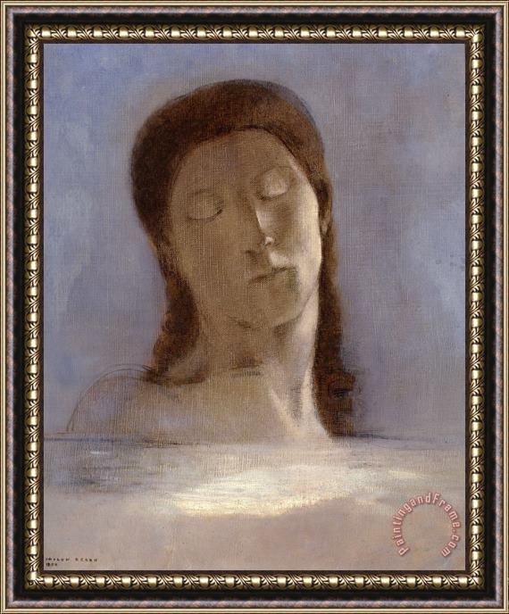 Odilon Redon Closed Eyes Framed Painting