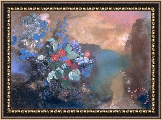 Odilon Redon Ophelia Among The Flowers Framed Print
