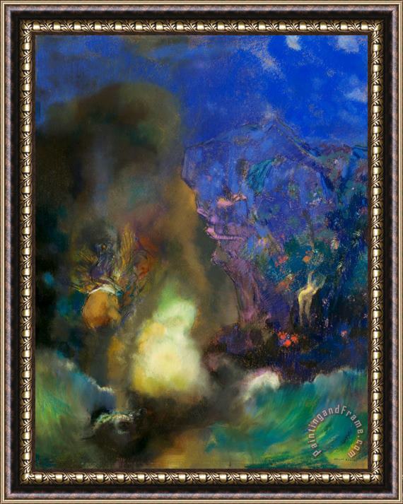 Odilon Redon Roger Et Angelica Framed Painting