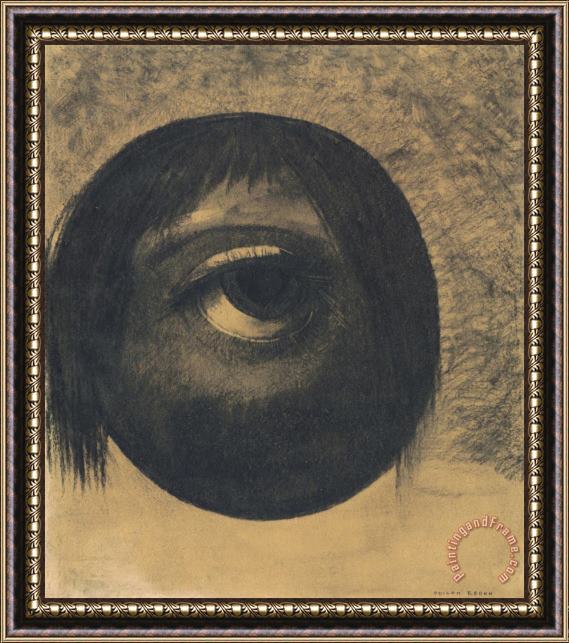 Odilon Redon The Eye (vision) Framed Painting