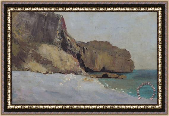 Odilon Redon The Rocks at Vallieres Framed Painting