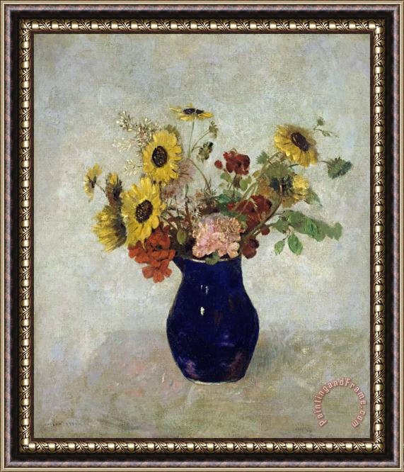 Odilon Redon Vase De Fleurs Framed Painting
