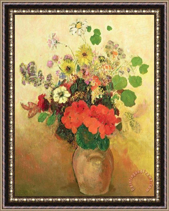 Odilon Redon Vase Of Flowers Framed Painting
