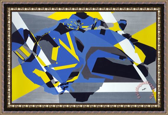 Olivia Davis Motorbike 1 Framed Painting