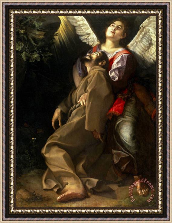 Orazio Gentileschi The Stigmatization of Saint Francis Framed Painting
