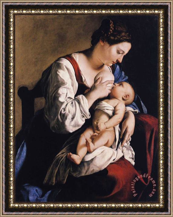Orazio Gentleschi Madonna And Child Framed Print