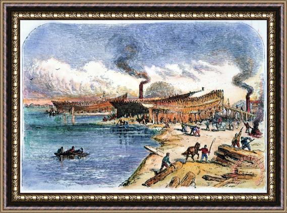 Others 18th Century Shipyard Framed Painting