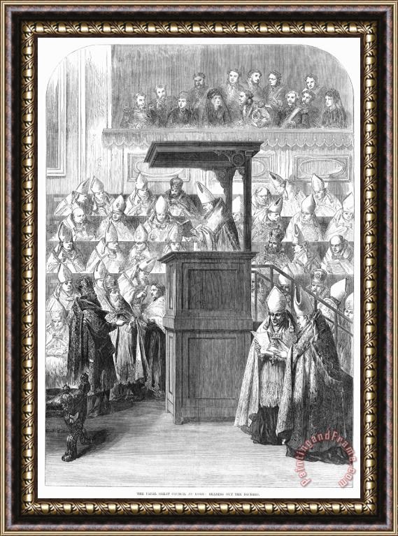 Others 1st VATICAN COUNCIL, 1869 Framed Painting