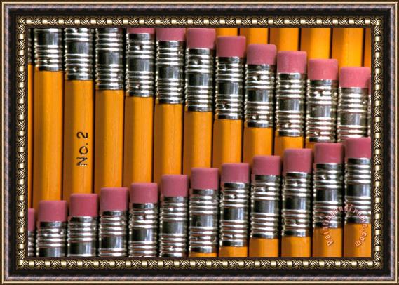 Others #2 Pencils Standing Up Framed Painting