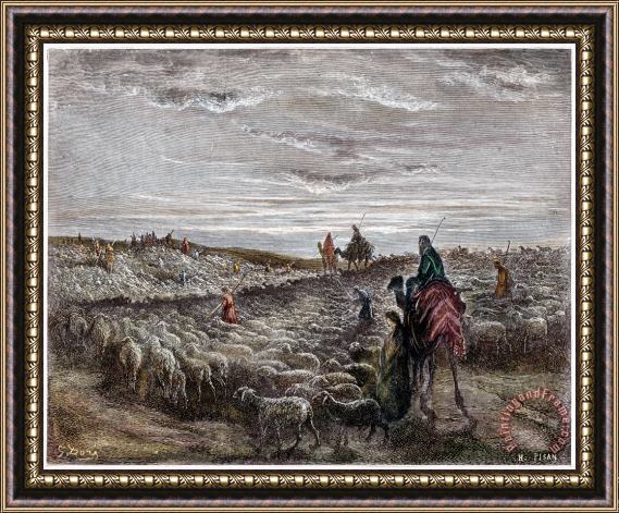 Others Abraham Entering Canaan Framed Painting