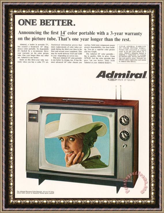 Others Ad: Color Television, 1968 Framed Painting