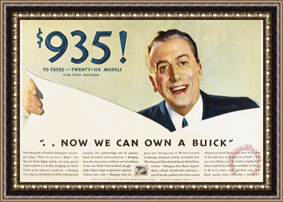 Others Ads: Buick, 1932 Framed Print