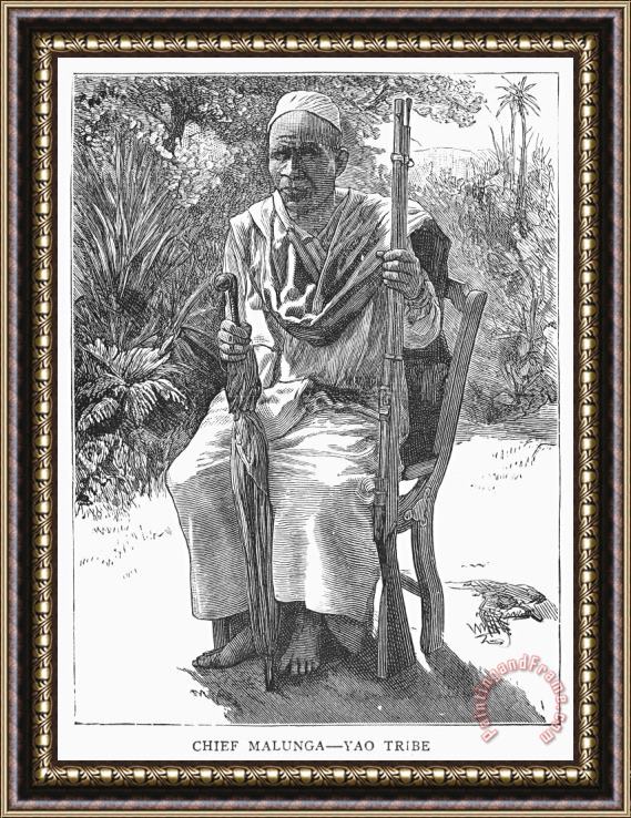 Others Africa: Yao Chief, 1889 Framed Painting