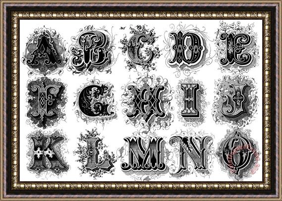 Others Alphabet, 1879 Framed Painting