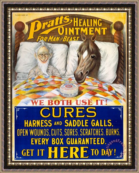 Others American Patent Medicine Framed Painting