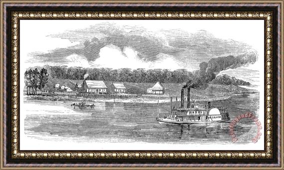 Others AMERICAN STEAMBOAT, c1870 Framed Print