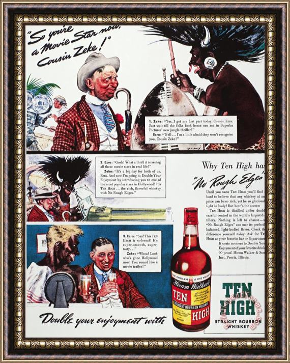 Others American Whiskey Ad, 1939 Framed Painting