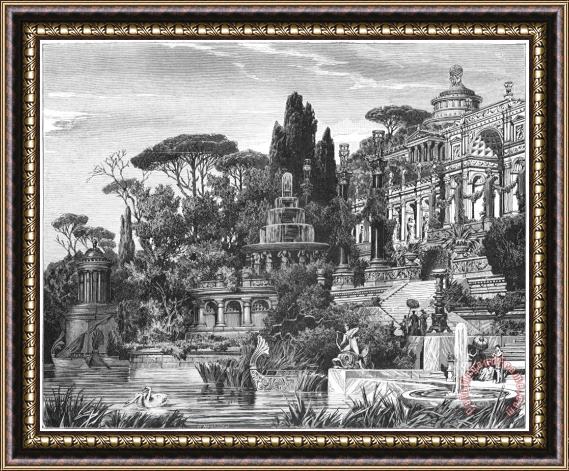 Others Ancient Roman Villa Framed Painting