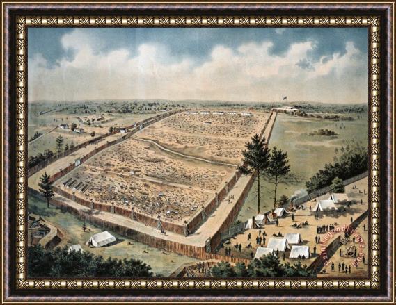 Others Andersonville Prison Framed Painting