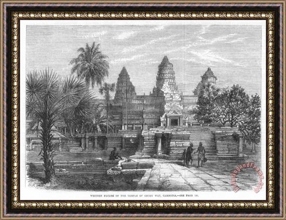 Others Angkor Wat, Cambodia, 1868 Framed Painting