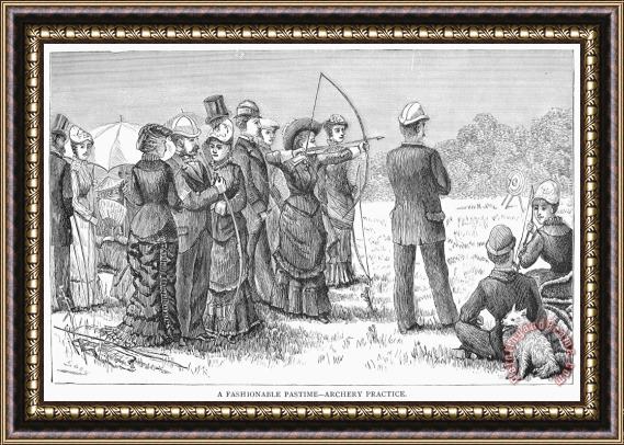Others ARCHERY, 19th CENTURY Framed Painting