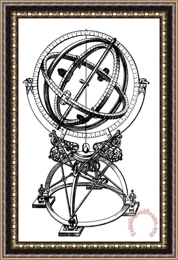 Others Armillary Sphere Framed Painting
