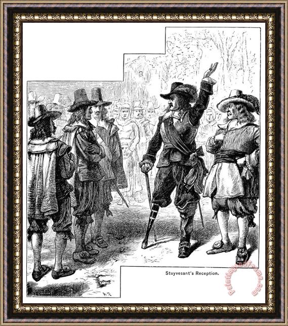 Others Arrival Of Stuyvesant, 1647 Framed Painting