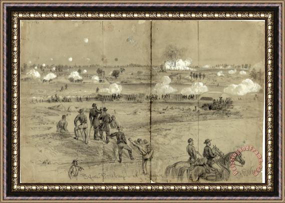 Others Assault On Petersburg Framed Painting