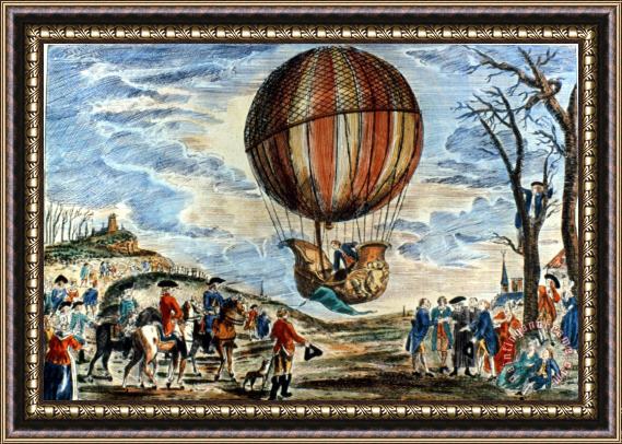 Others Ballooning, Paris, 1783 Framed Print