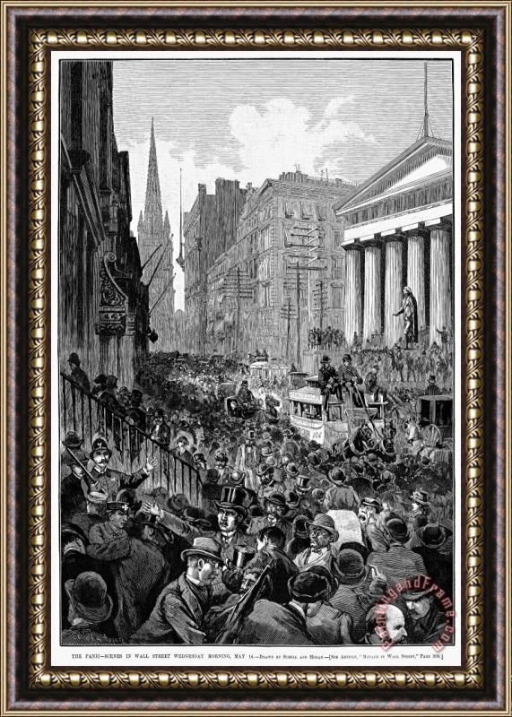 Others Bank Panic, 1884 Framed Painting
