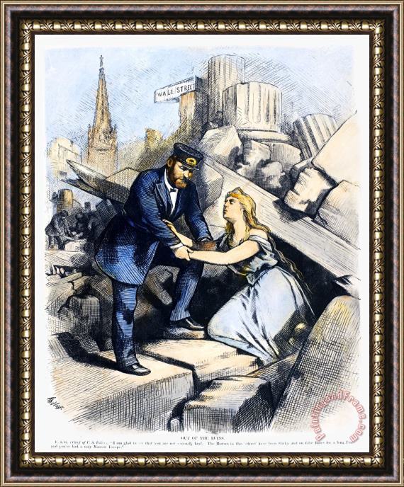 Others Bank Panic Cartoon, 1873 Framed Print