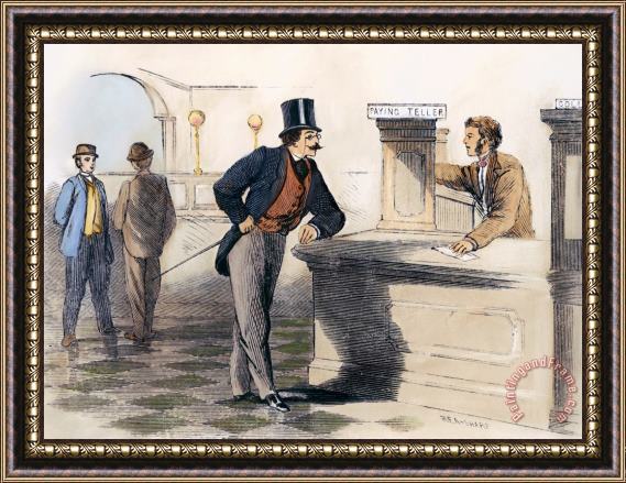 Others BANKS AND BANKING, c1880 Framed Painting
