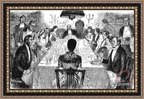 Others BANQUET, 19th CENTURY Framed Painting
