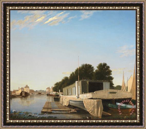 Others Barges at a Mooring Framed Painting