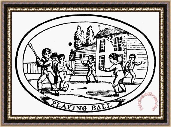 Others Baseball Game, 1820 Framed Painting