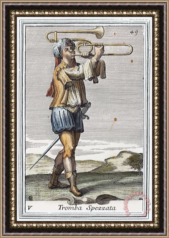 Others Bass Trombone, 1723 Framed Painting