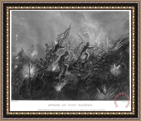 Others Battle Of Fort Wagner, 1863 Framed Painting