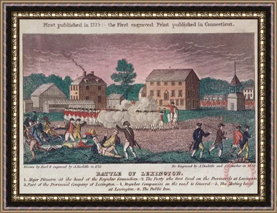 Others Battle Of Lexington, 1775 Framed Print