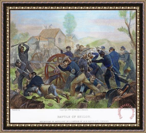 Others Battle Of Shiloh, 1862 Framed Painting