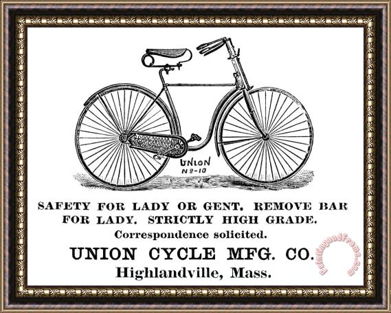 Others Bicycle Advertisement, 1890 Framed Print
