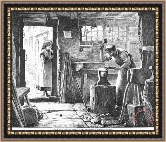 Others BLACKSMITH, 19th CENTURY Framed Painting
