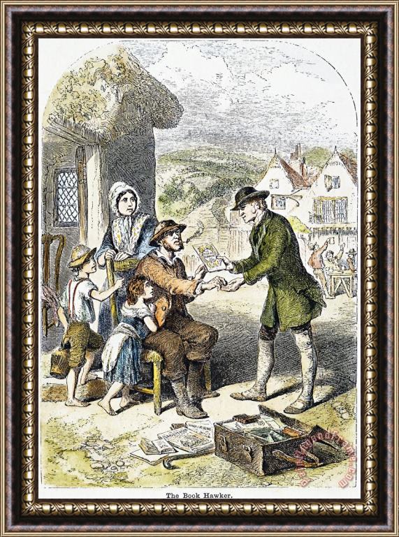 Others BOOKSELLER, 19th CENTURY Framed Print