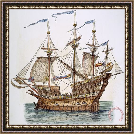 Others British Warship, 1488 Framed Painting