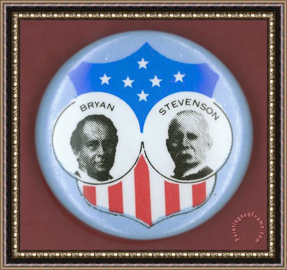 Others Bryan Campaign Button Framed Painting