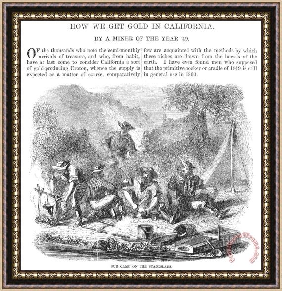 Others California Gold Rush, 1860 Framed Print