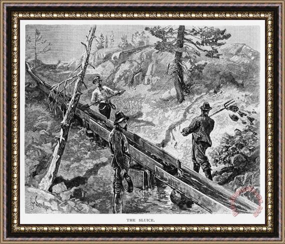 Others California: Mining, 1883 Framed Painting