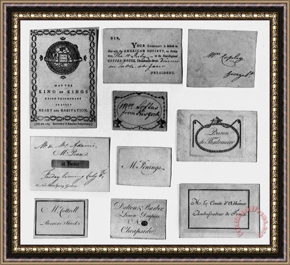 Others Calling Cards, 1785-1816 Framed Print