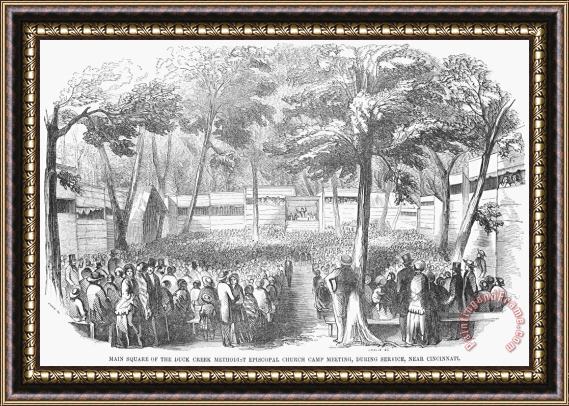 Others Camp Meeting, 1852 Framed Painting